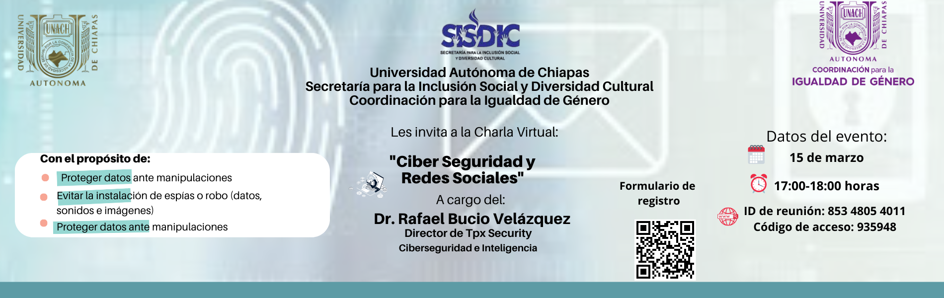 Charla "Ciber seguridad y redes sociales"