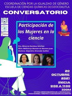 Conversatorio "Mujeres en la Ciencia" 1er Festival por la Igualdad 2021